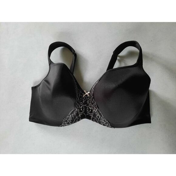 Cacique by Lane Bryant size 40DDD Black Smooth Lace Balconette Bra - Picture 1 of 4